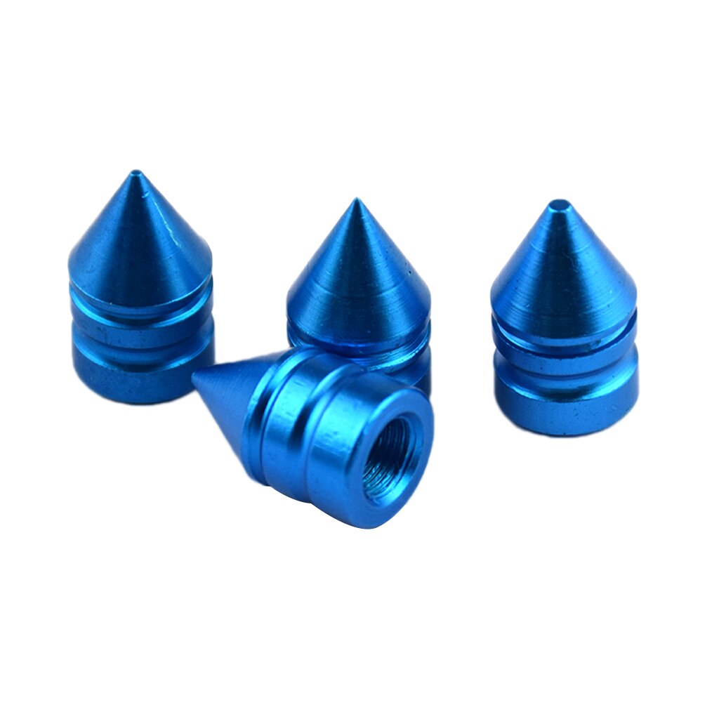 4 Pcs Bolt-em Alumínio Da Haste Da Válvula Do Pneu de Carro Caps Pico Theftproof Válvulas de Pneus de Tampas Das Válvulas de Roda Da Bicicleta Da Motocicleta pneus Haste Cap Air: Light Blue