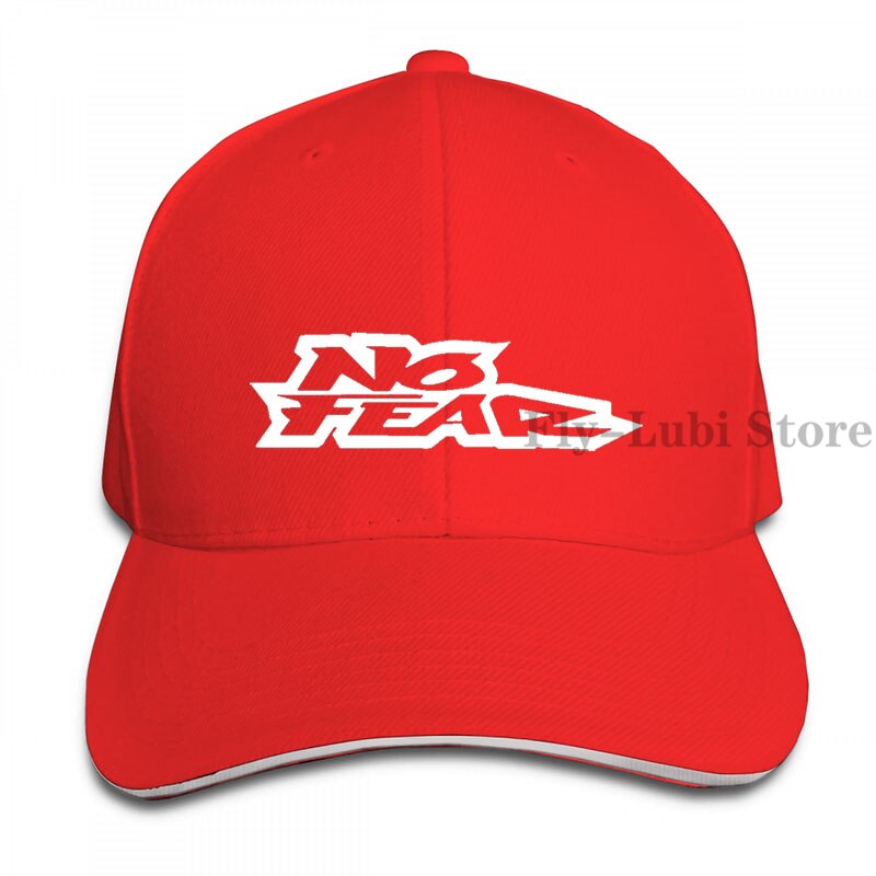 No Fear Inc Logo Baseball cap men women Trucker Hats adjustable cap: 1-Red