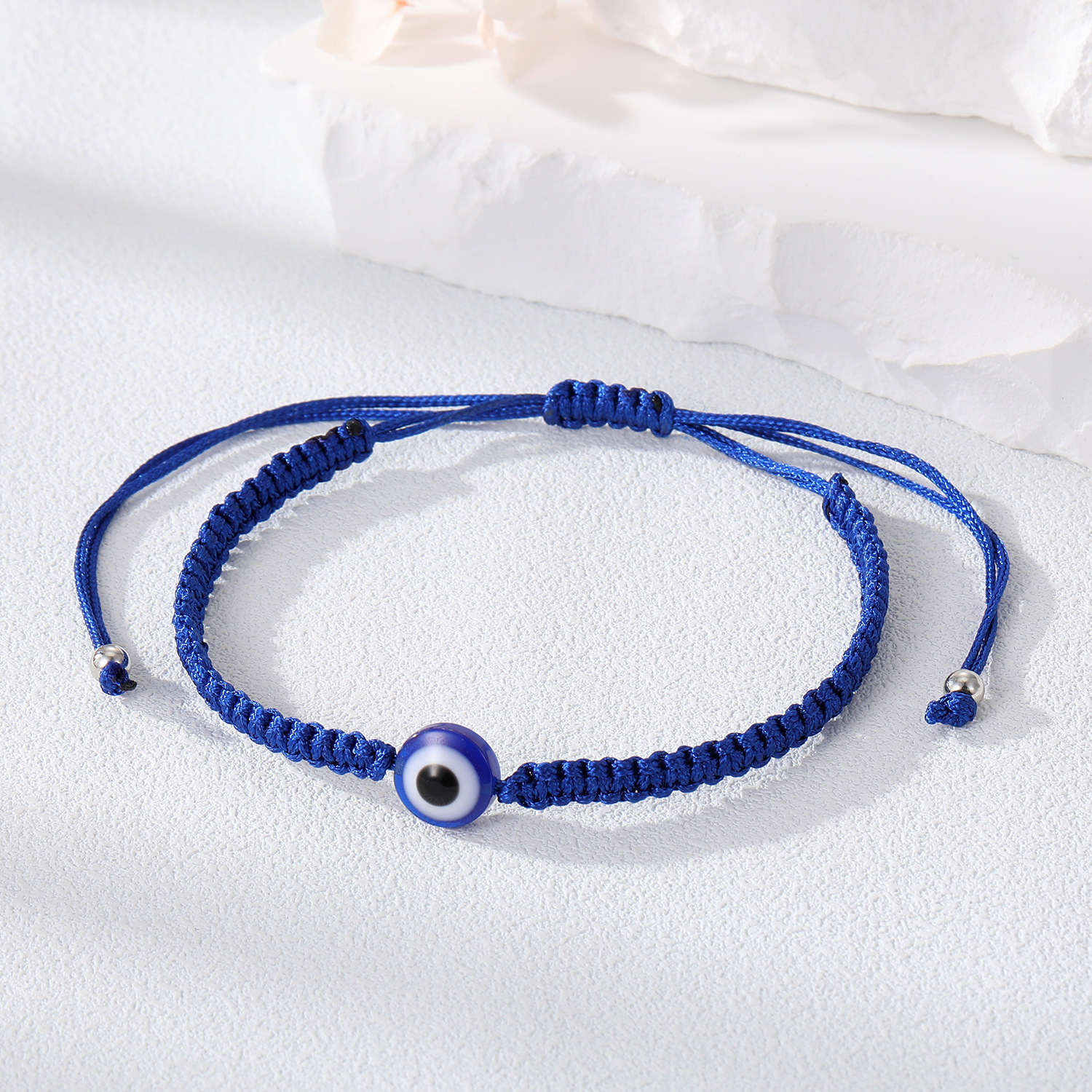 Ronde Hars Evil Eye Vierkante Knoop Macrame Armband Vrouwen 2024 Mode Nazar Boncuk Turkse Eye Rode String Handgemaakte Sieraden