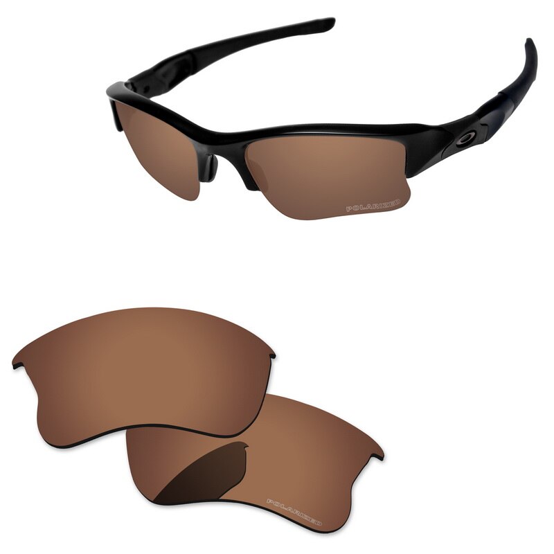 Alphax-lentes polarizadas de policarbonato para gafas de sol XLJ, lentes de repuesto para chaqueta plana auténtica, múltiples opciones: Copper Brown