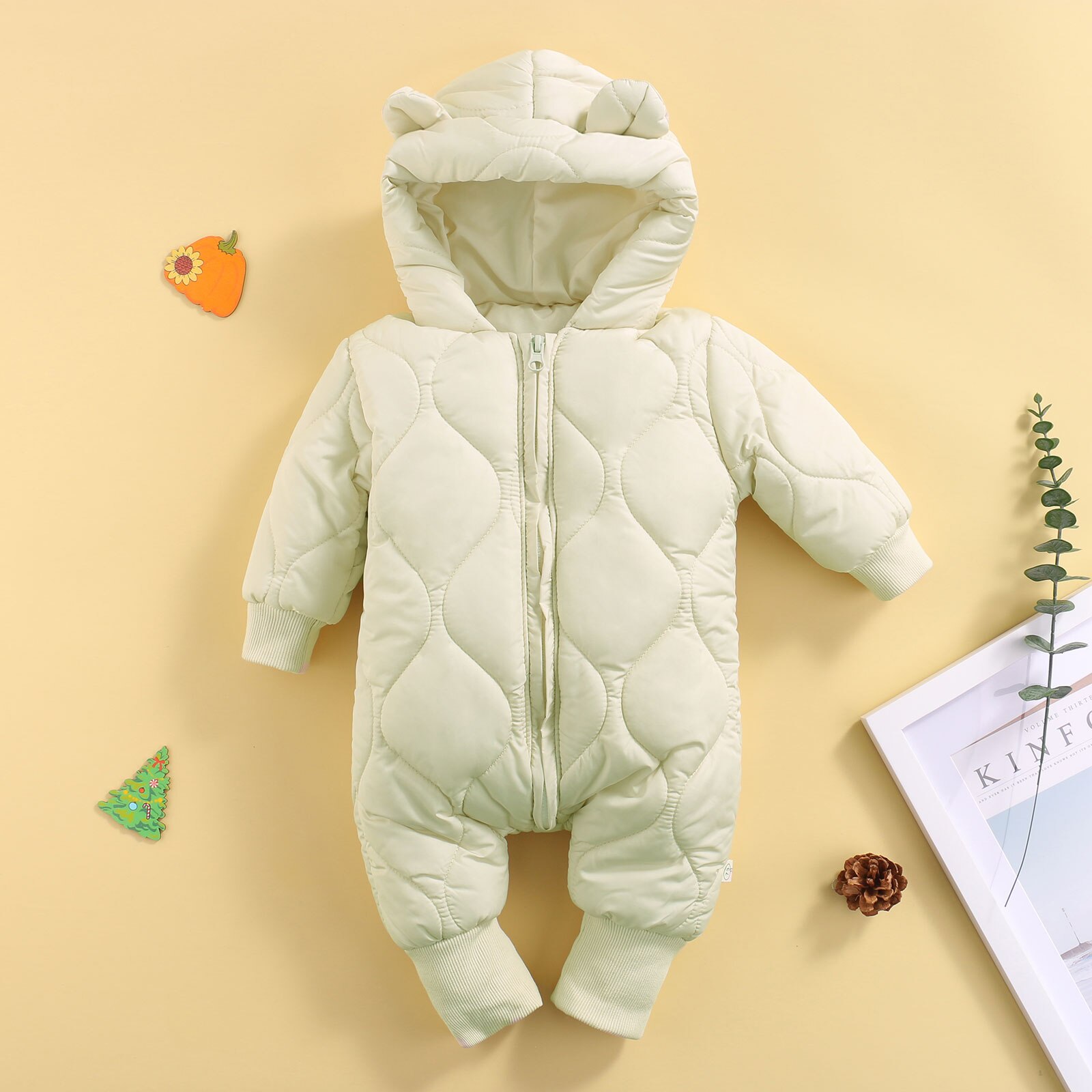 2021 grosso quente infantil macacão de bebê com capuz dentro do velo menino menina inverno outono macacão crianças outerwear crianças snowsuit