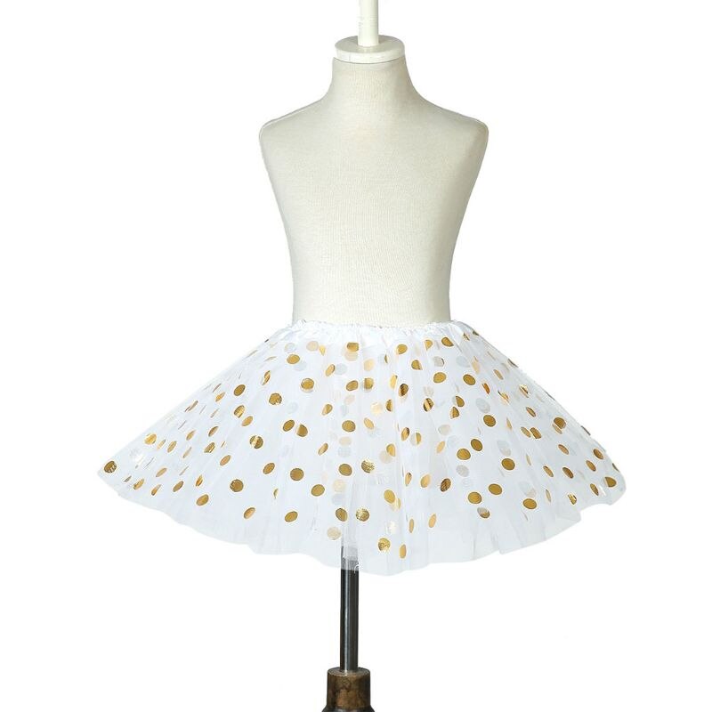 Meisjes Gelaagde Ruffle Tutu Rok Glitter Stip Pailletten Prinses Tule Jurk F3ME