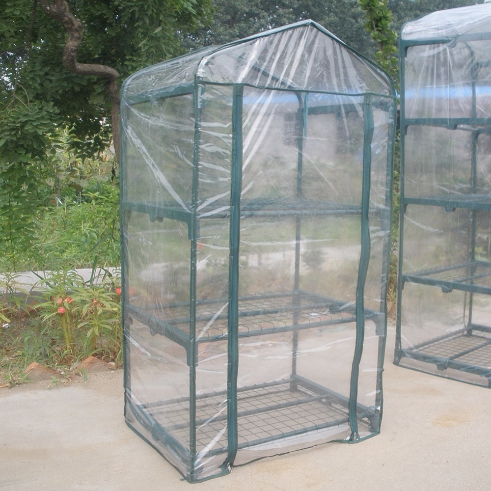 Mini cubierta de invernadero de jardín cubierta de PVC transparente cálido para plantas de semillero de cultivo al aire libre cubierta de invernadero de flores