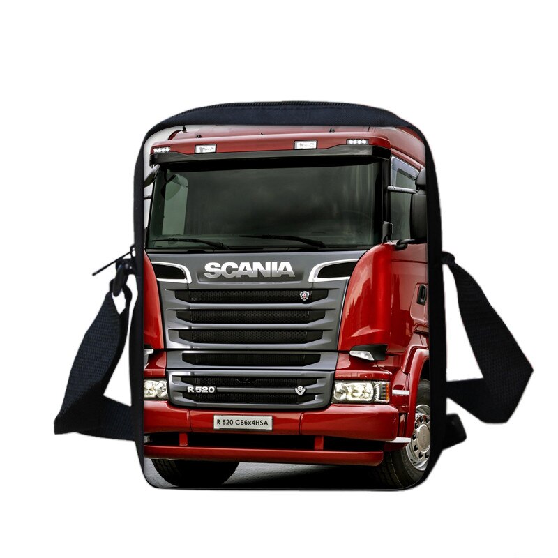 Scania Brand Men Messenger Bags Small Casual Crossbody Bags,Lady Small Travel Shoulder Cross Body bag: Dark Grey