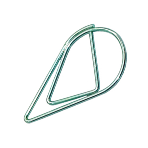 Clips de papel con forma de gota, Material metálico en 6 colores, divertido marcador Kawaii, para oficina, Shool, papelería, marcado, 60 uds.: Green