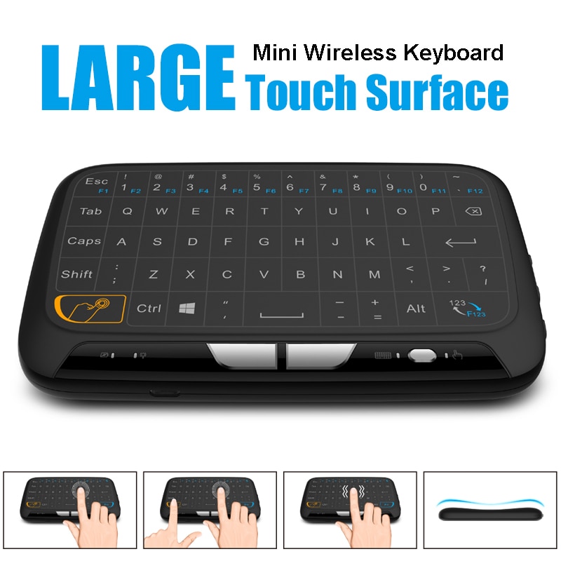 Universal Remote Control 2.4G Air Mouse with Large Touchpad H18+ Mini Keyboard for Smart TV Box Tablet PC Samsung LG TV