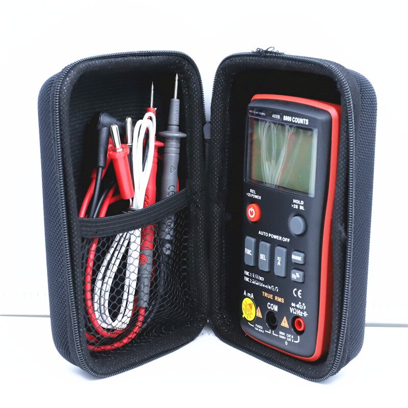 RM409B/RM408B Digital Multimeter Transistor Testers Capacitor True-RMS Tester Automotive Electrical Capacitance Meter Temp Diode: RM408B With Bag