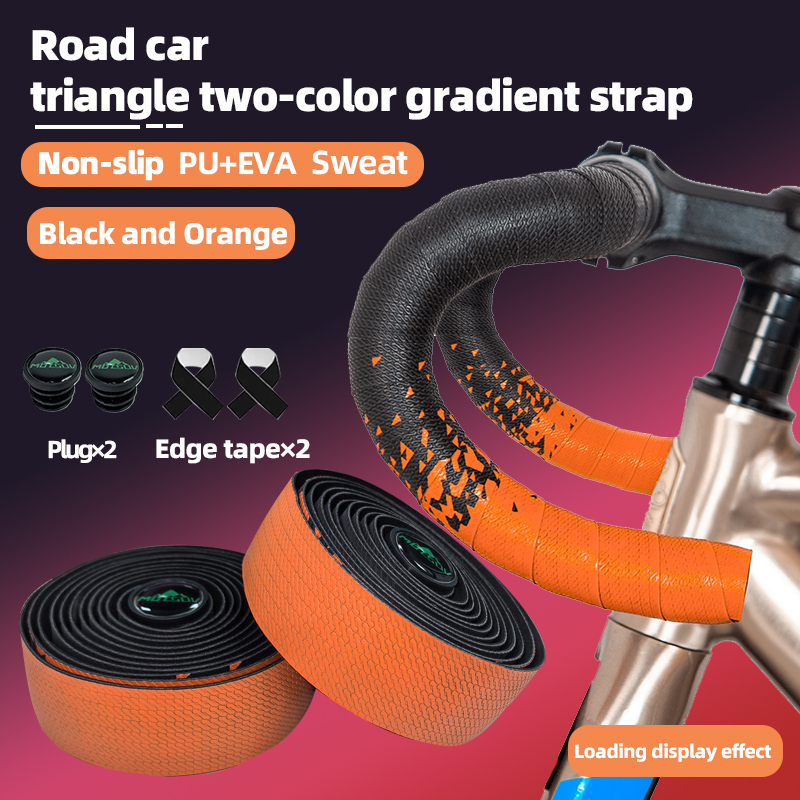 1 par de correas para manillar de bicicleta, cinta para mango de bicicleta de montaña y carretera, cinta de esponja antideslizante, cubierta protectora para manillar, accesorios para ciclismo: Naranja