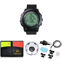 FußBall Schiedsrichter Stoppuhr mit pfeife karten münze Stoppuhr Handgelenk Wasserdicht Nacht Licht Countdown FußBall Chronograph: Weiß