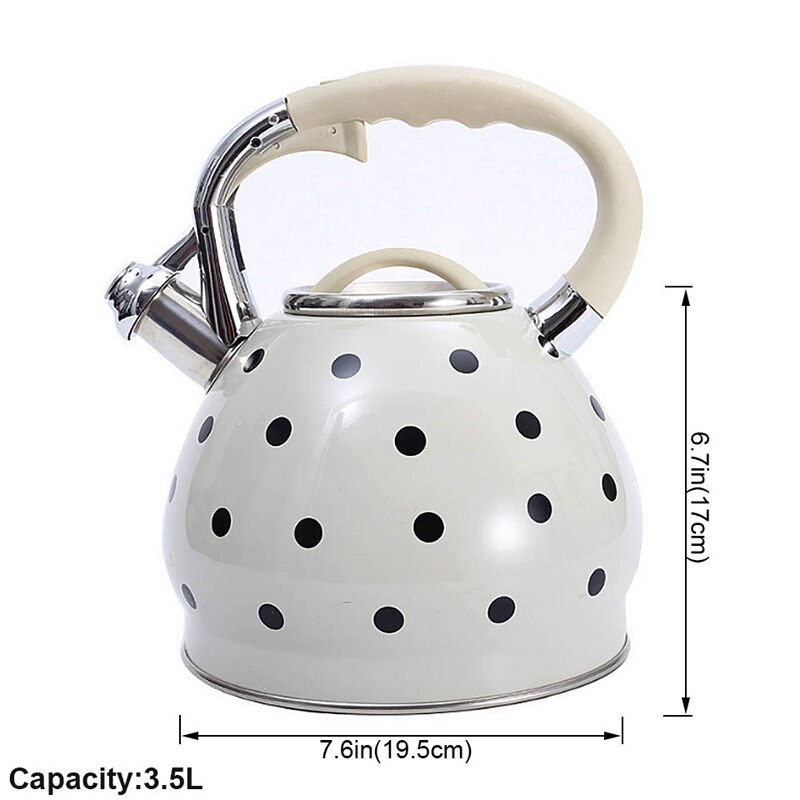 3.5L Kettle Teapot Stainless Steel Whistle Kettle Gas Stove Cooker Metal Whistling Kettle Pot Bouilloire Induction Cooker: Default Title