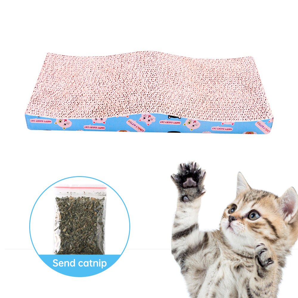 Corrugated Cat Scratch Board Pad Grinding Nails Interactive Protecting Furniture Cat Toy Large Size Cat Scratcher Toy Cardboard
