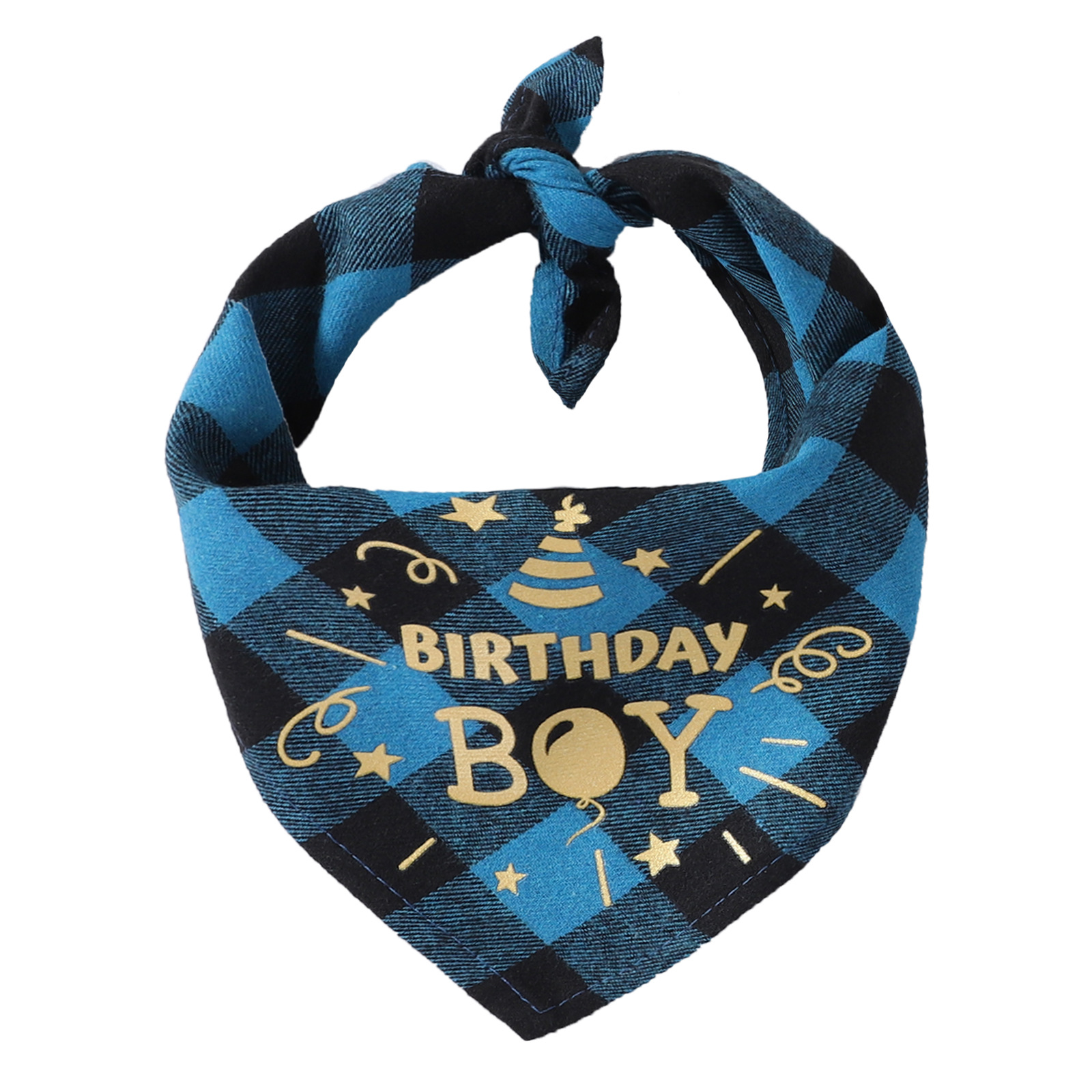 Nonor Verjaardag Pet Bandana Kraag Voor Honden Katten Katoen Driehoekige Slabbetjes Sjaal Kraag Huisdier Artikelen Puppy Accessoires: 02 Sky Blue Boy