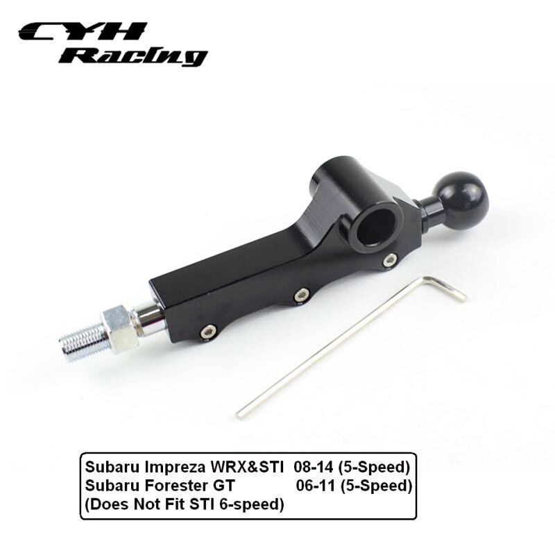 Aluminum Double Adjustable Short Shifter For Subaru Impreza WRX STI 5-Speed 08-14: black