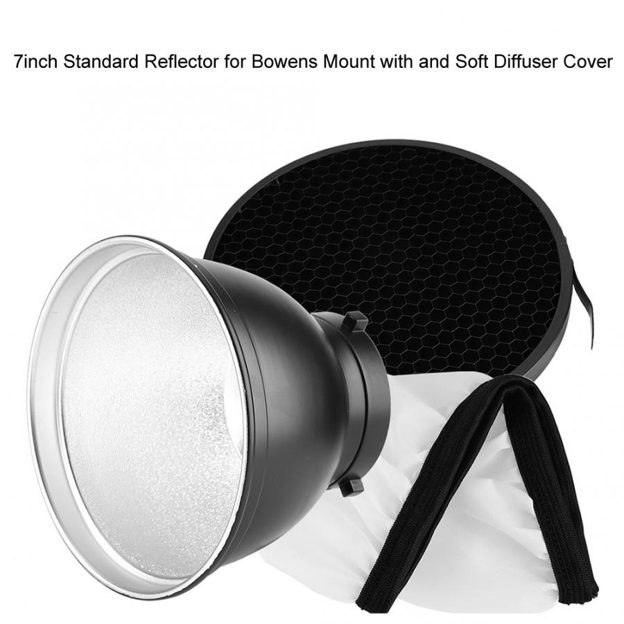 Difusor flash 7inch Standard Reflector for Bowens Mount with and Soft Diffuser Cover flash difusor Standard Reflector cover