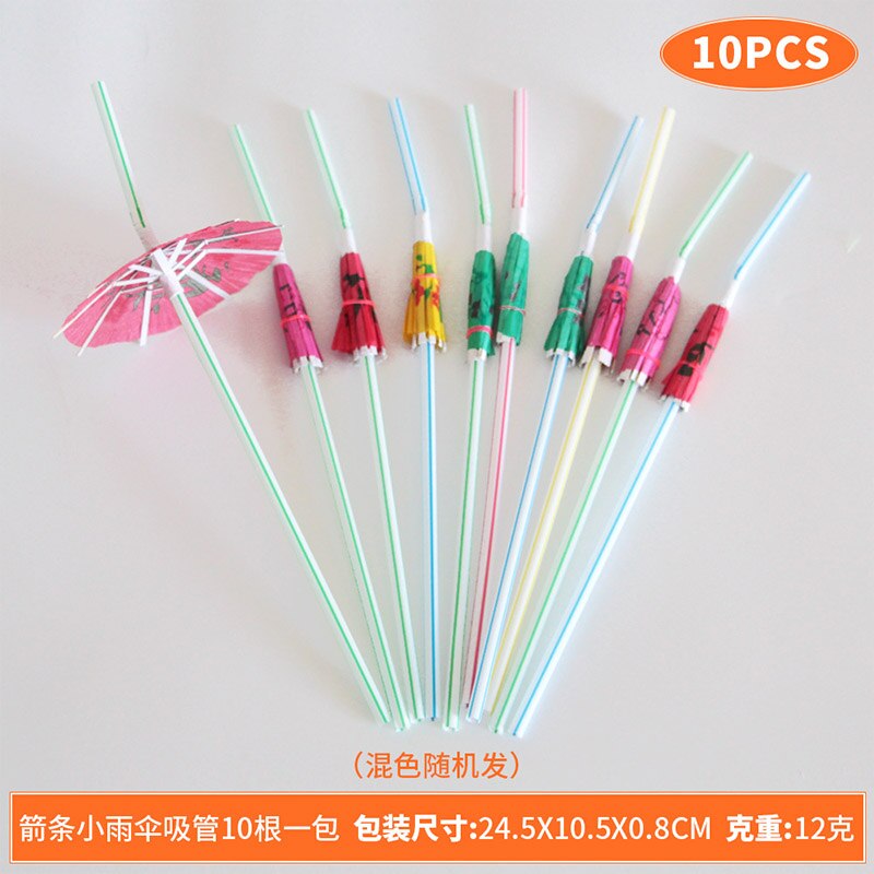 10pcs Cocktail Decorative Garnishes Umbrella Bamboo Stick Summer Tropical Luau Party Hawaiian Beach Theme Flamingo Party Decor: 3