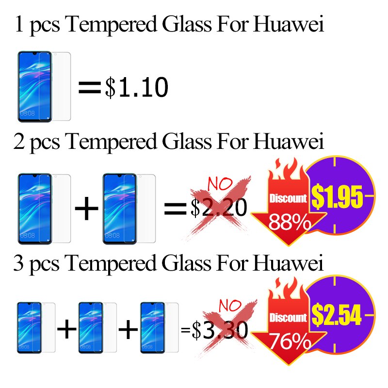 3 uds curvo de cristal templado para Huawei P20 Lite Protector de pantalla para Huawei Y6 P Smart Z amigo 20 Pro P20 P30 de cristal Lite