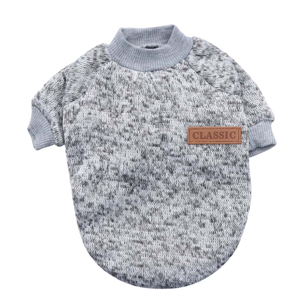 Suéter quente de inverno para pets, roupa para gato, cachorro, filhote de estimação, casaco para cachorro: Grey / S
