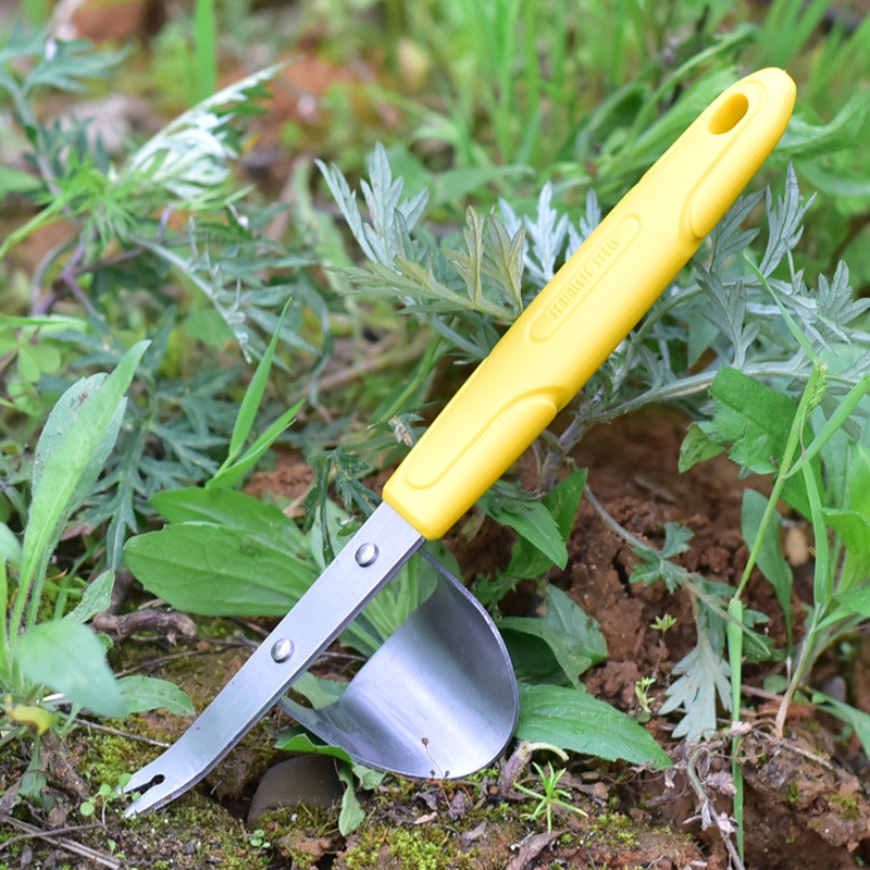 1pcs garden weeder tool lawn sturdy digging puller hand weeding fork pruning removal puller long-handled gardening tool