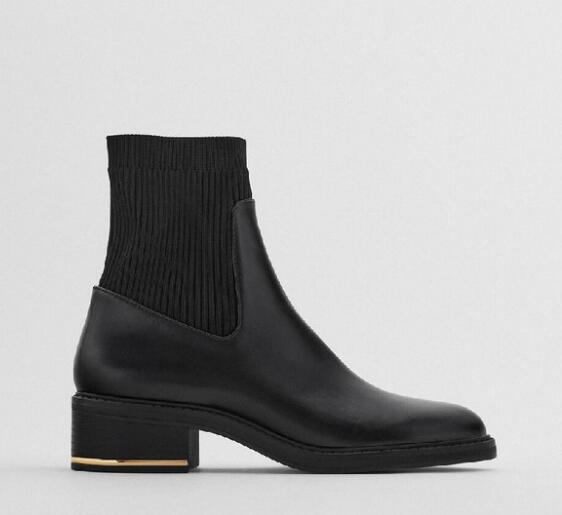 Chelsea Boots Women&#39;s Ankle boots British style women boots Round Toe Winter Shoes Women Boot Black zapatillas mujer ay52: 5