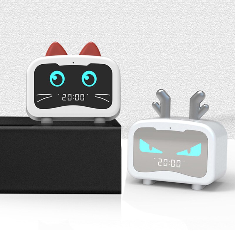 Bluetooth Speaker Alarm Clock Mini Wireless Radio Children Digital Home Decoration Snooze Led Display Usb Cable Table Clocks
