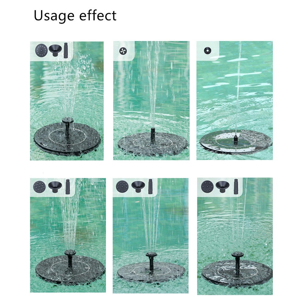 Solar Water Fountain Pump Outdoor Solar Fountain for Garden Solar Pond Water Pump Bird Bath Lake Pool Fountain Garden Decoration