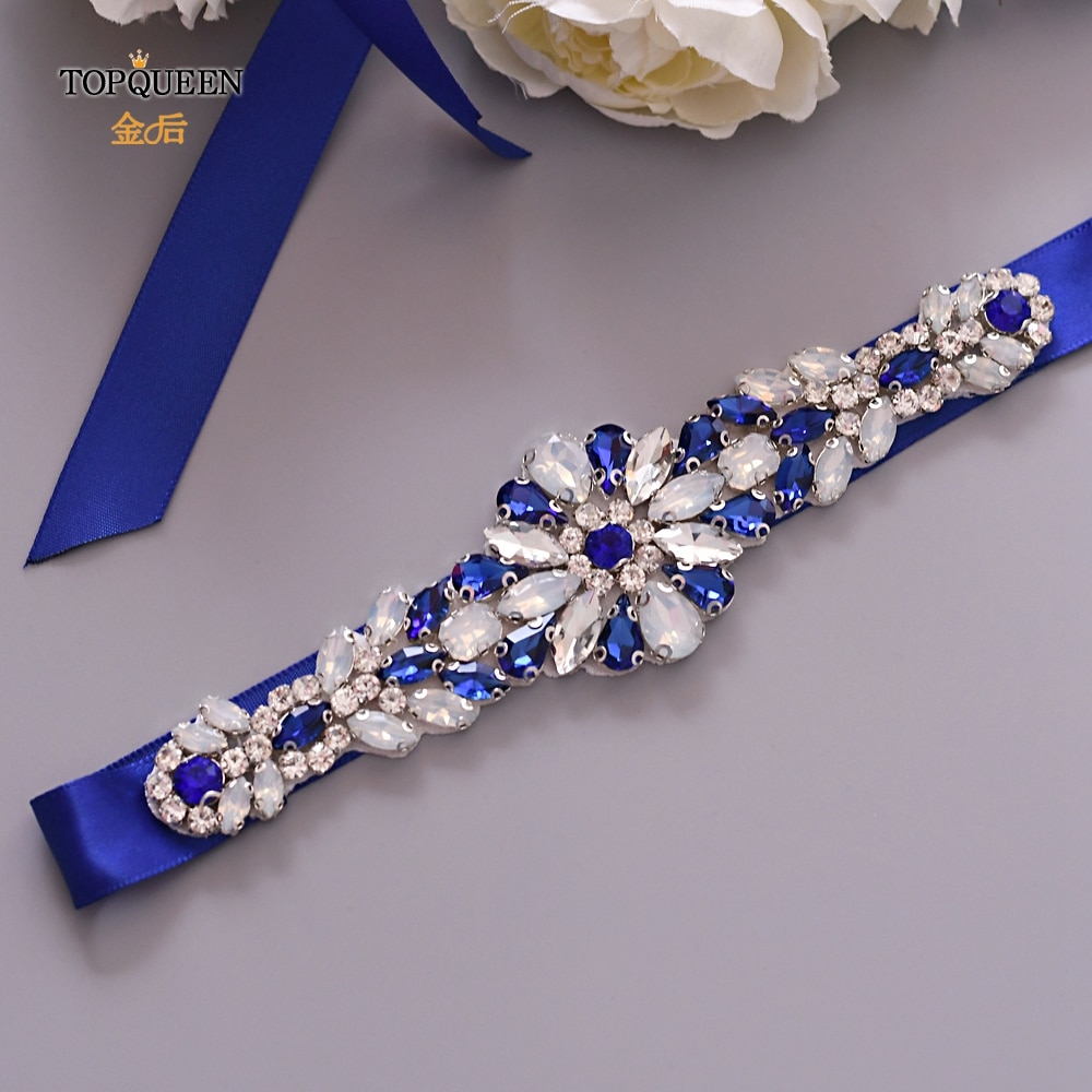 Topqueen S424 Luxe Royal Blue Rhinestone Belt Wome... – Grandado