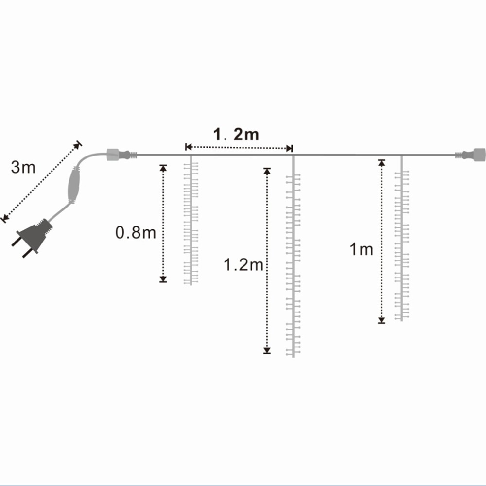 Guirnalda de luces LED conectables para exteriores, guirnalda de luces de hadas para bodas, jardín, árbol, , decoración de calle, color blanco cálido