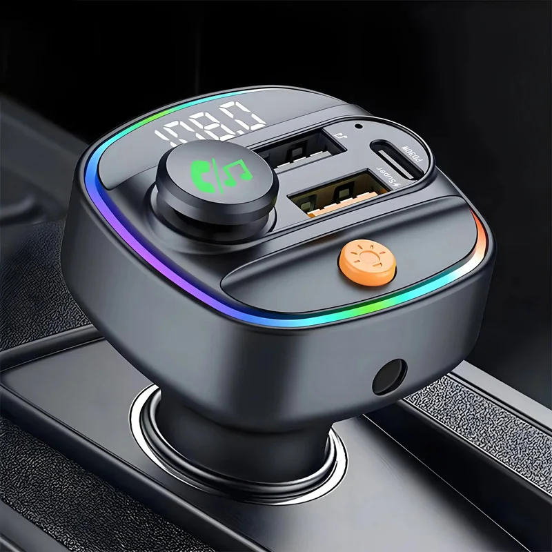 El mejor transmisor FM Bluetooth 5,3, modulador de Radio auxiliar manos libres para coche, reproductor MP3 con adaptador de carga rápida, accesorios para automóvil,
