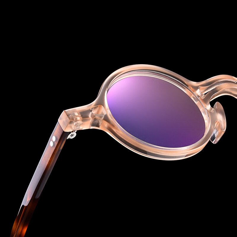Vintage Men Handmade Acetate Glasses Frame Women Small Box Round Luxury Brand Myopia Optical Eyeglasses Frame Japan Eyewear