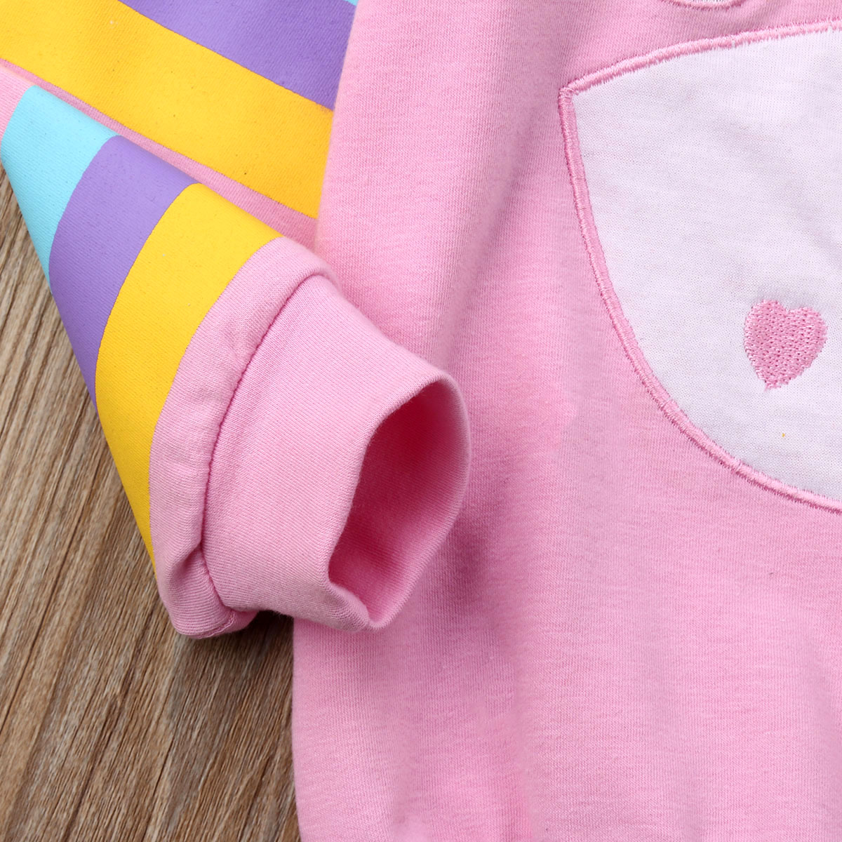 Niños pequeños de primavera, niñas, Tops con capucha de unicornio, chaqueta con cremallera y capucha de manga larga a rayas, abrigo, sudadera, ropa