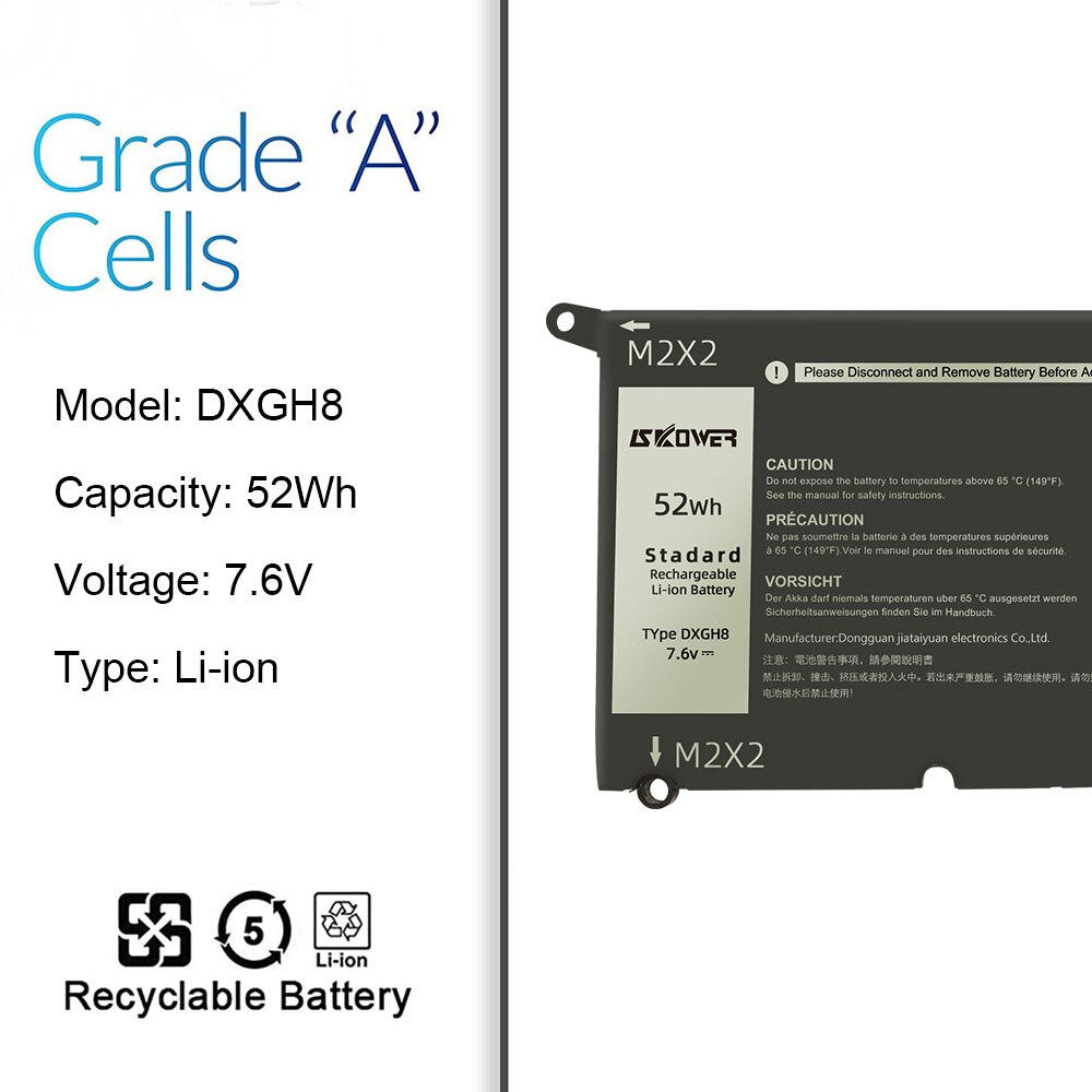 SKOWER DELL Notebook Battery For XPS 13 9333 9343 9350 9360 9370 9380 L321X L322X L221X Batteries 90V7W PW23Y C4K9V DXGH8 P54G