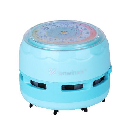 Electric Mini Vacuum Cleaner Cute Desktop Pencil Shavings Cleaner Keyboard Dust Collector For Classroom Office School Supplies: Blue