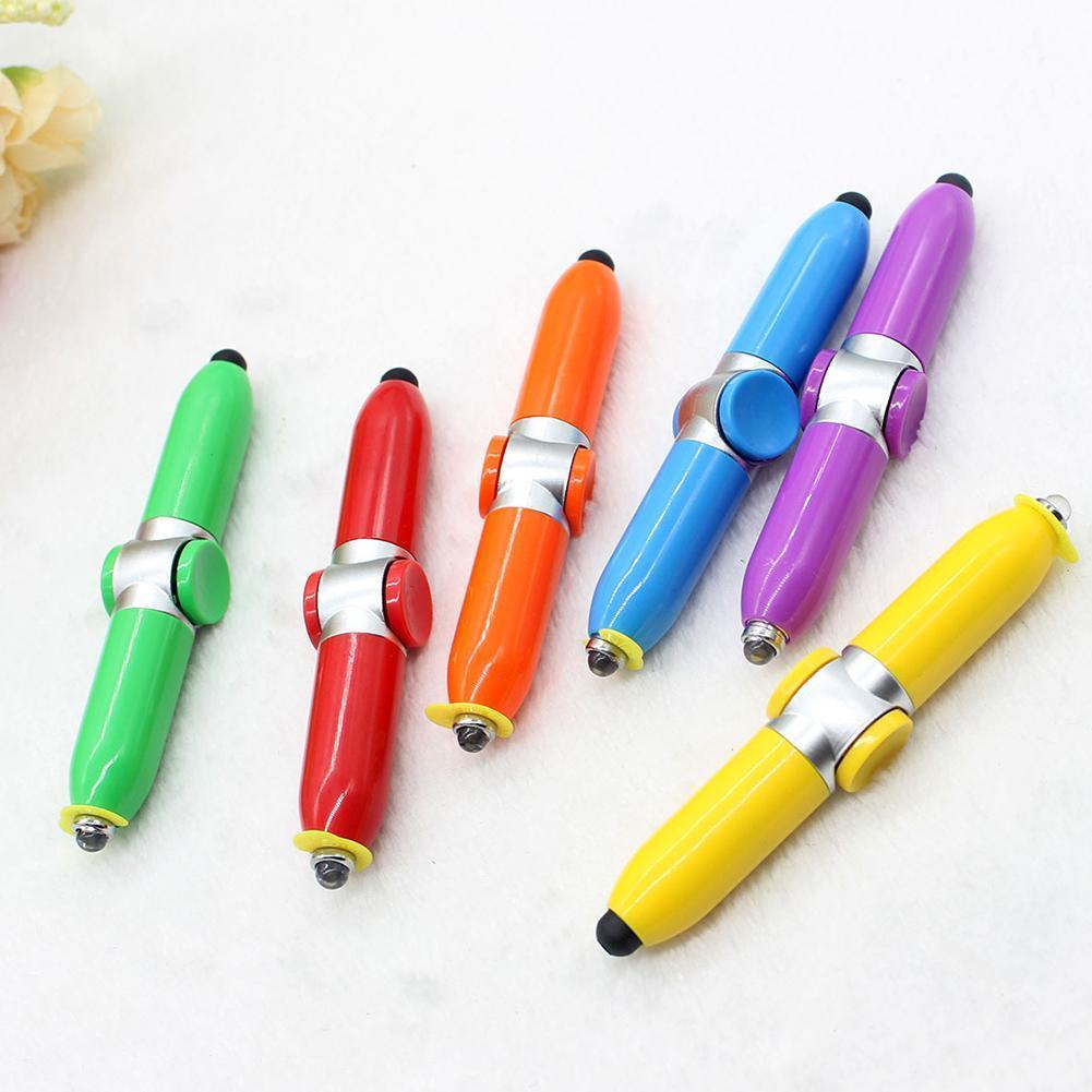 1 Pcs Multifunctionele Gyroscoop Pennen Decompressie Speelgoed Met Gyro Volwassen Pen Speelgoed Stress Licht Spinner Relief Led Balpen fing R7W3