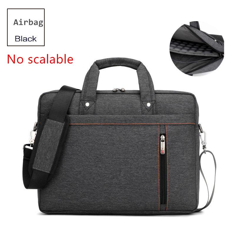 Burnur 13.3 14.1 15.6 17.3 Inch Laptop Bag Shockproof Airbag Waterproof Computer Bag Thick Notebook Sholder Bag men Women: Black / 13"