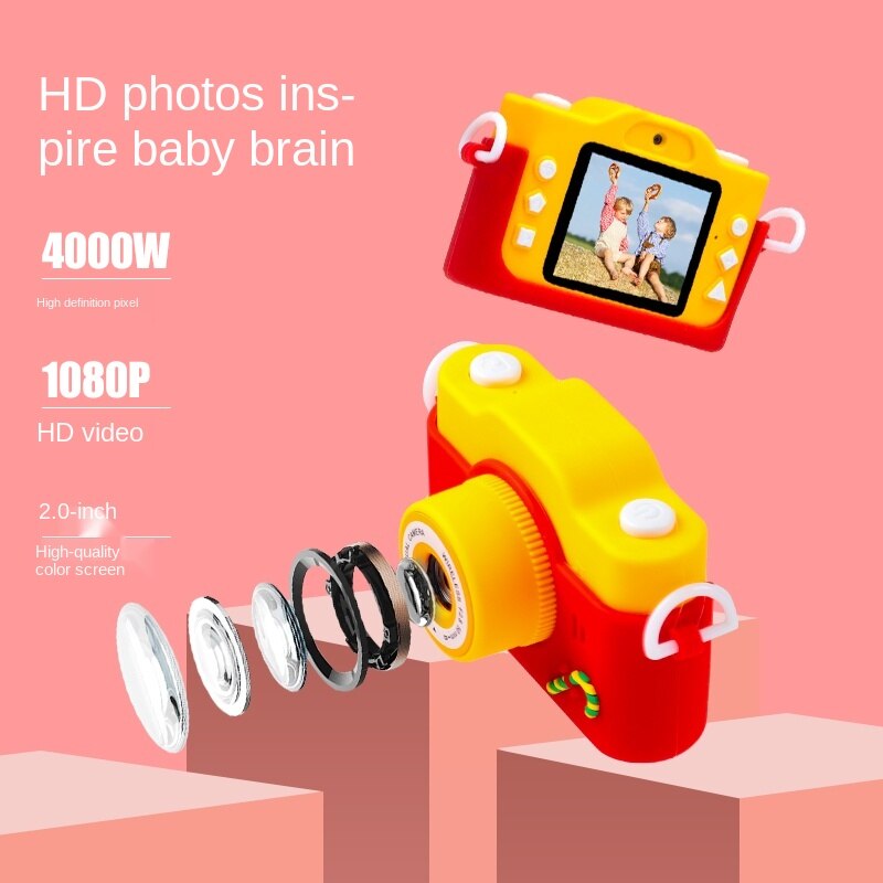 Christmas Cartoon Cute Shatter-resistant Children's Digital Camera High-definition Dual Camera Kid Toy