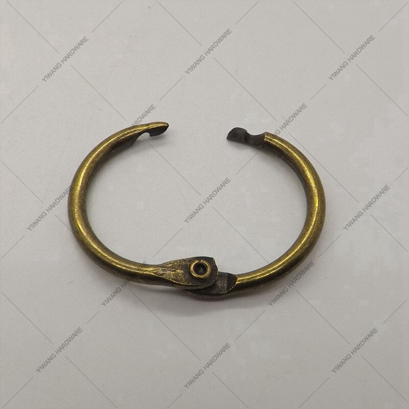 Tillverkare direktförsäljning brunn antik brons bok ring 10 st per förpackning samlingsring nyckelring multipurpose ring