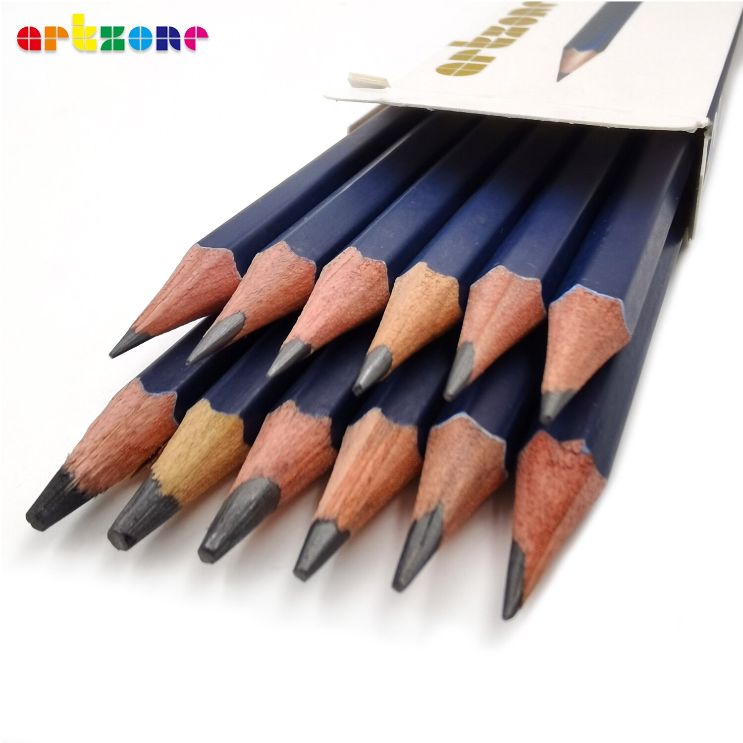 Artzone 12 ks/sada ceruziek na kreslenie 6h-12b skicovacie grafitové umelecké ceruzky set potreby pre umelcov