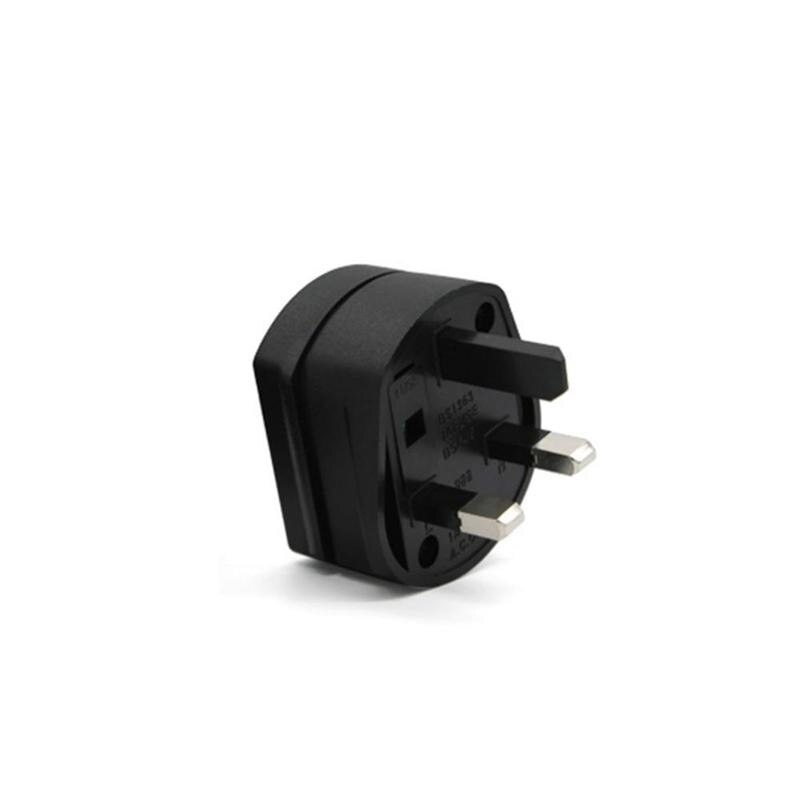 1pc European Standard To British Standard Conversion Plug With Fuse American To British Conversion Socket Plug Black White