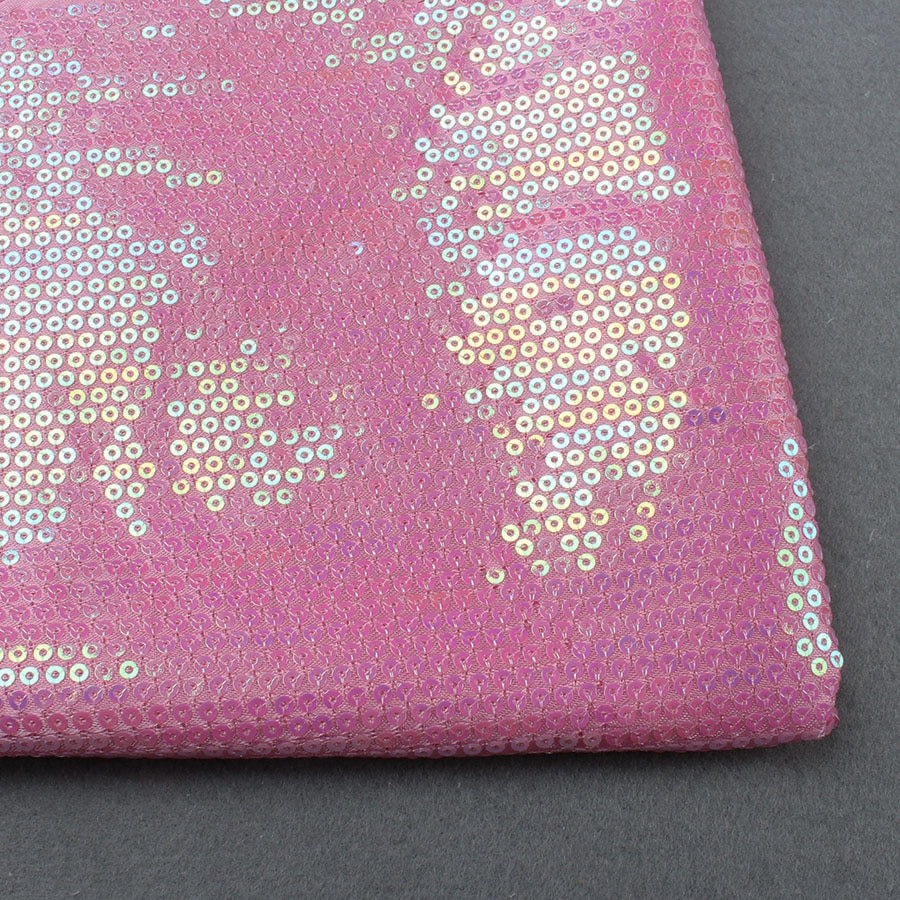 3mm pailletten stof Iriserende roze Pailletten Geborduurde Sparkly Stof Voor Kleding Tassen Bling Kussen Decor Door Yard