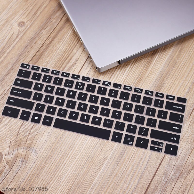 For Dell XPS15 9500 2-in-1 15.6 inch XPS 15 9500 / XPS 17 9700 17.3 inch Laptop Keyboard Cover Skin Protector Film: Black