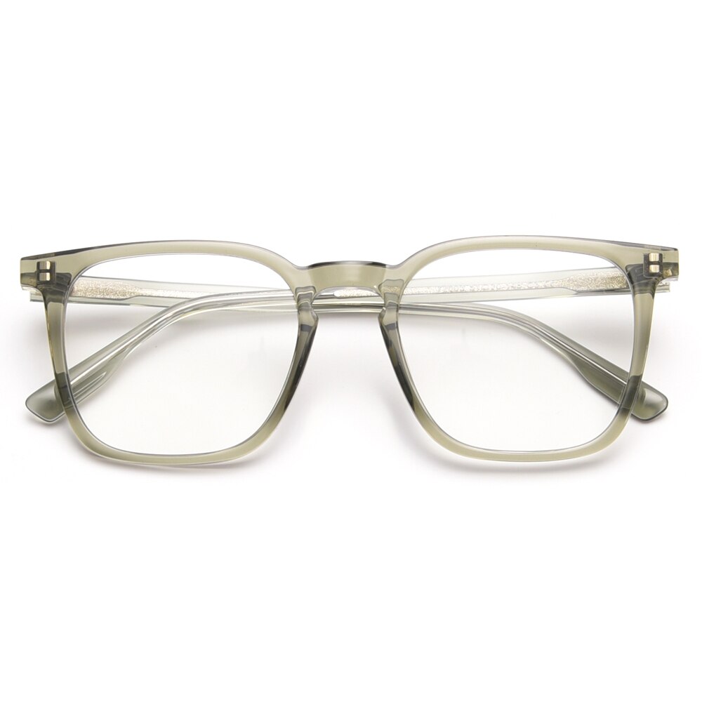 Kachawoo grün platz brillen männer frauen acetat optische transparente schwarze brille rahmen tr90 für student Koreanische