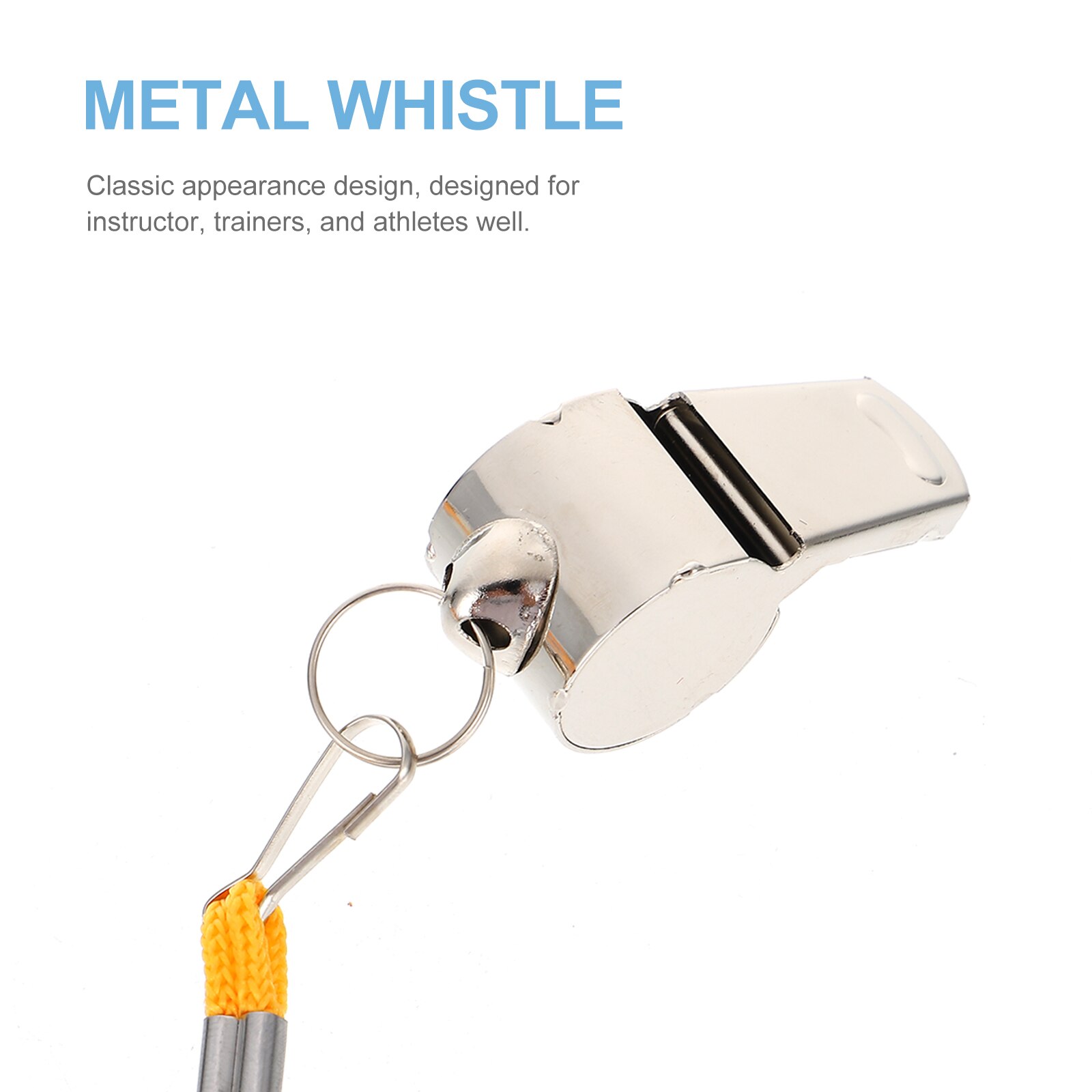 4 stück metallpfeife, schiedsrichterpfeife, pfeifenanhänger für spiele