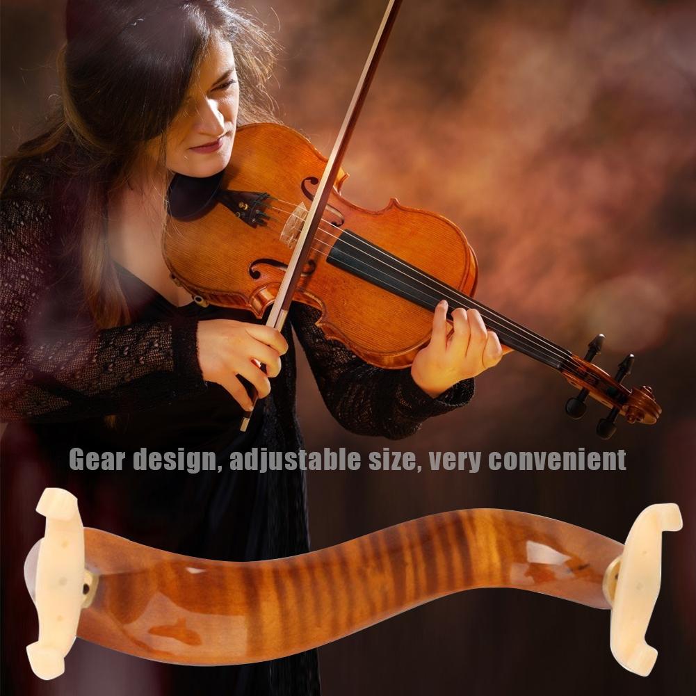 Maple Wood Violin Shoulder Rest for 3/4 4/4 Full Size Violin Shoulder Rest Padded Fiddle Parts Accessories Durable