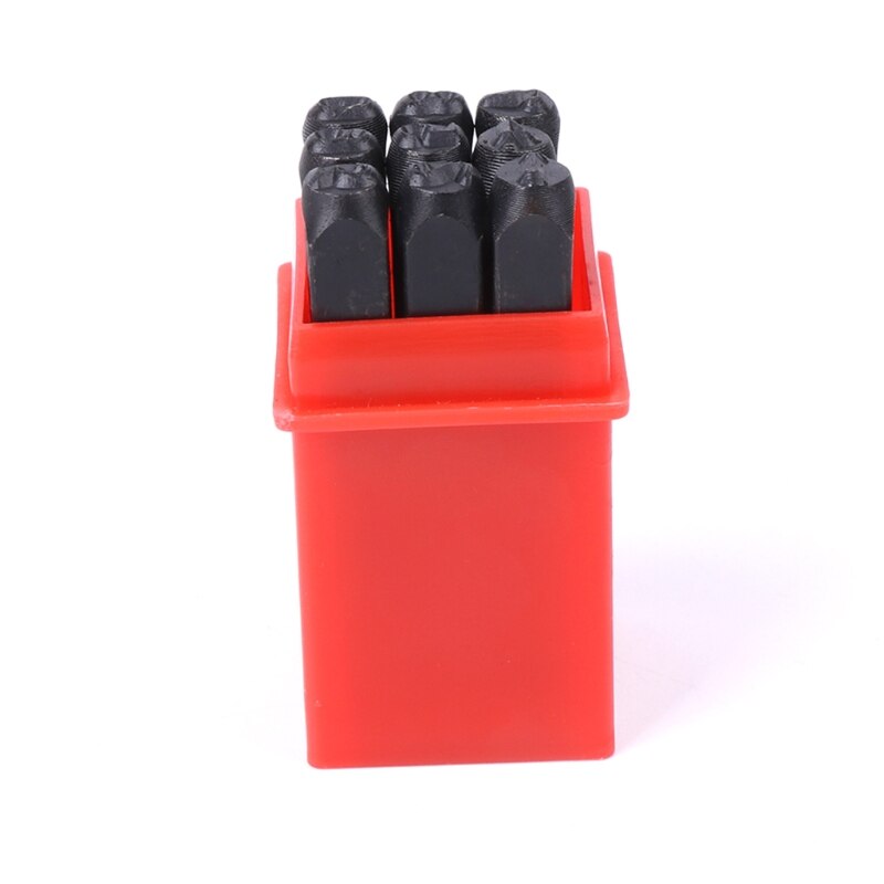 1 Set Numbers Steel Metal Die Leather Stamp Punch Tool Case Kit Craft 3/4/5mm