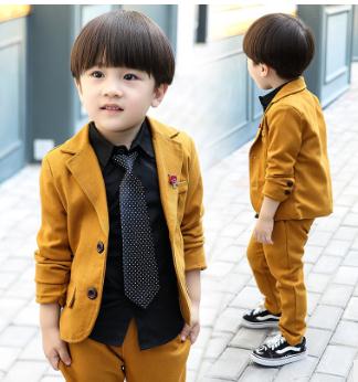 Formel drengedragt til bryllupstøj vinter klassisk børn iført 2 stk: jakke + bukser baby drengetøj 2-8y