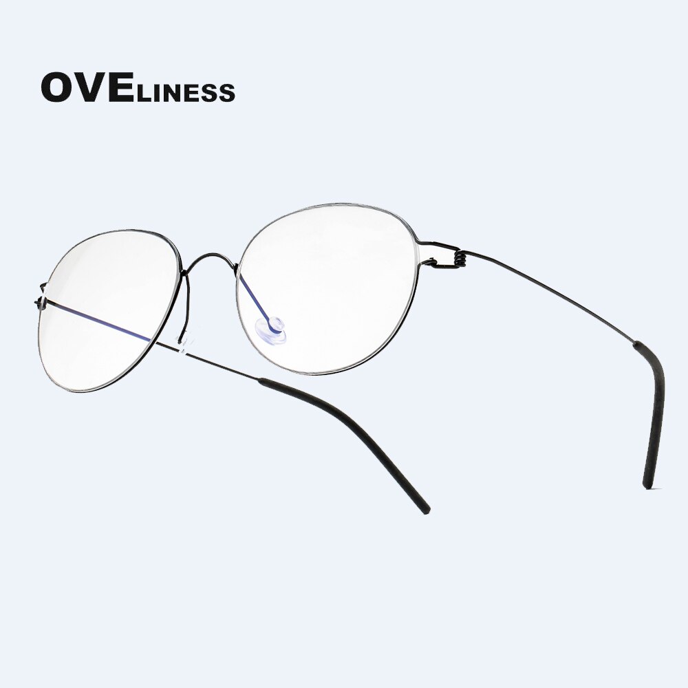 Titanium eyeglasses frames Round eye glasses frame men women Retro Optical Myopia Prescription glasses Korean Spectacles eyewear