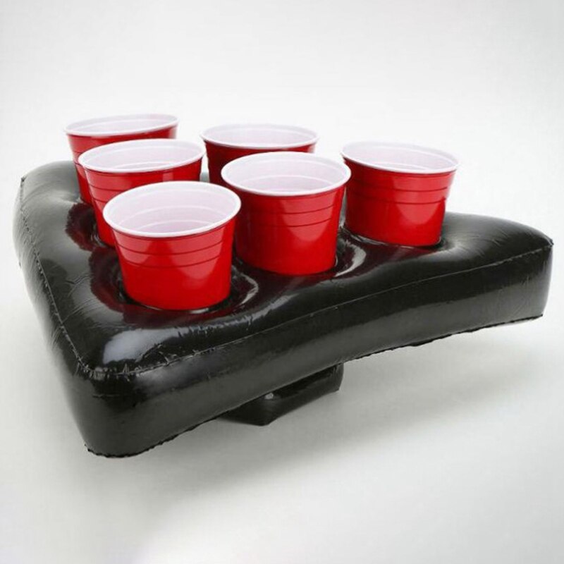 Oppustelig beer pong hat flydende pong spil til swimmingpool fest forsyninger strand oppusteligt legetøj til børn kæmpe beer pong: Default Title