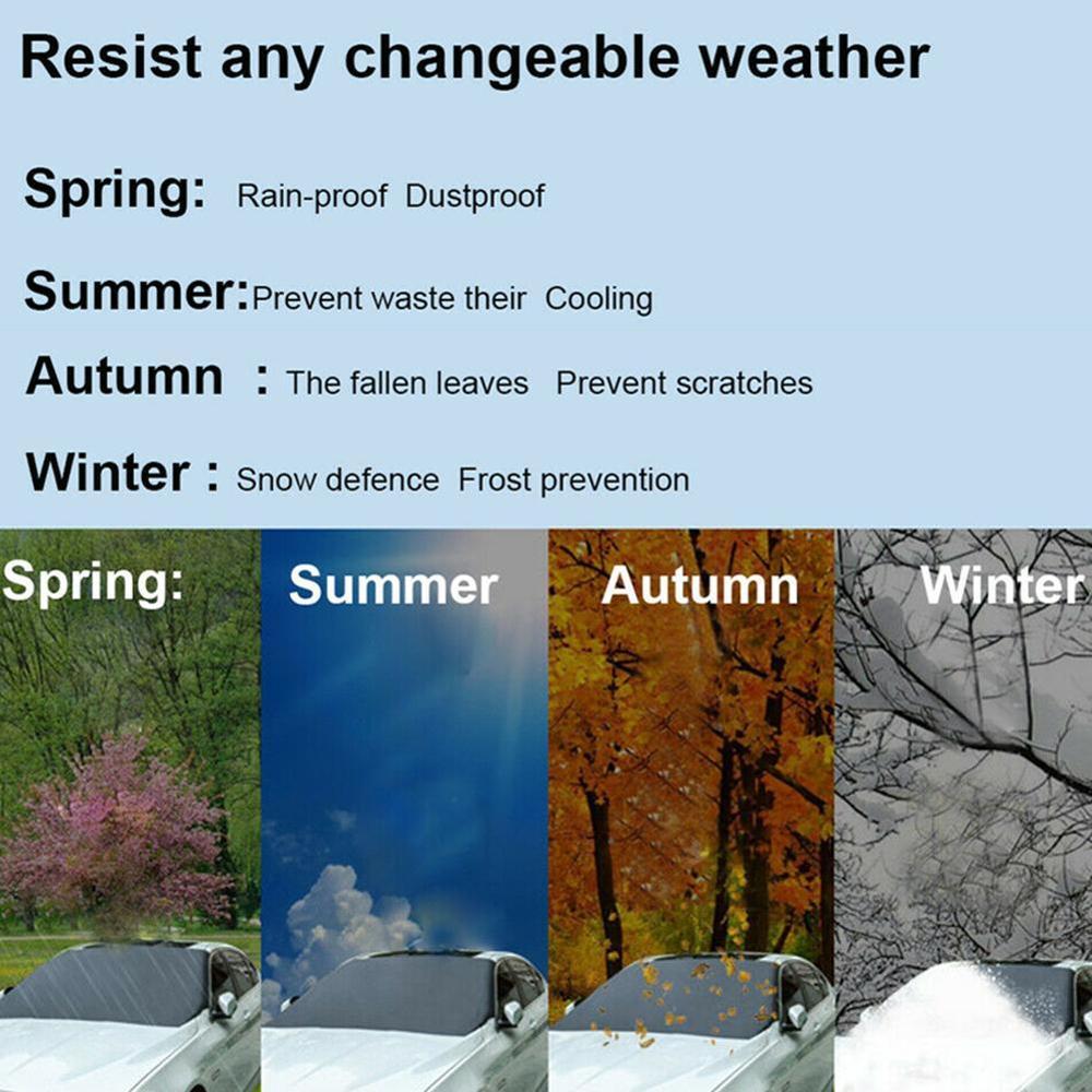 Paraplybetræk forrudebetræk varme solskærm anti frost isskjold støvbeskytter isfrost vinter 210*125cm