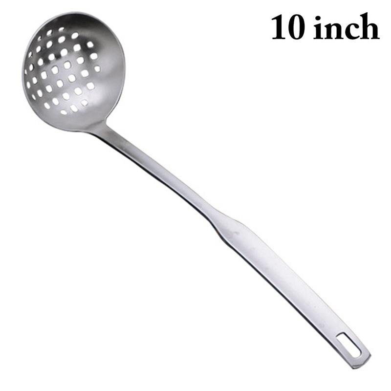 Stainless Steel Kitchen Ladle Long Handle Soup Scoop Slotted Ladle Spoon Baking Cookware for home cocina accesorio: B