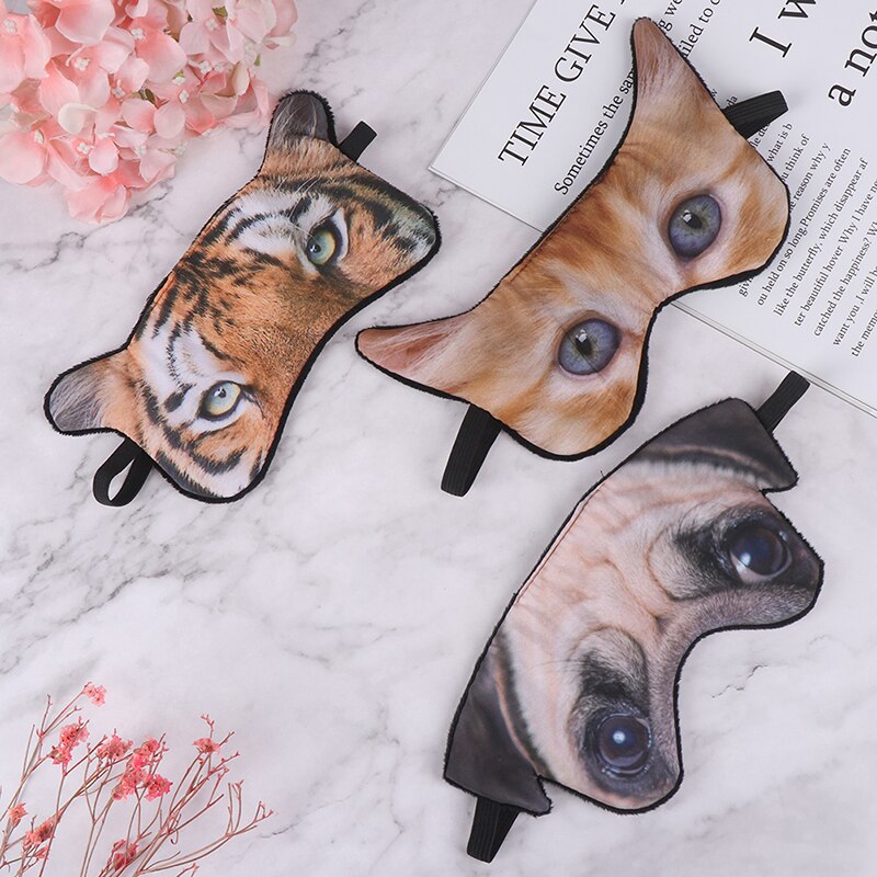 Katoen 3D Stereo Dier Slaap Oogmasker Slaapmasker Eye Cover Band Sleep Aid